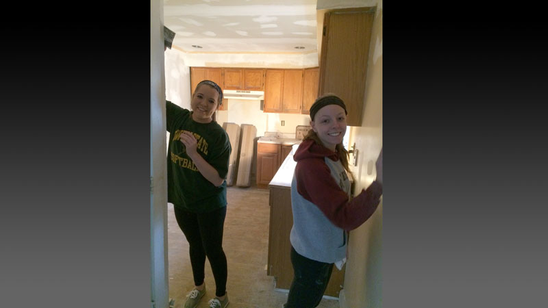 PTK Club Auburn chapter volunteered their time at a Habitat for Humanity House in Auburn NY