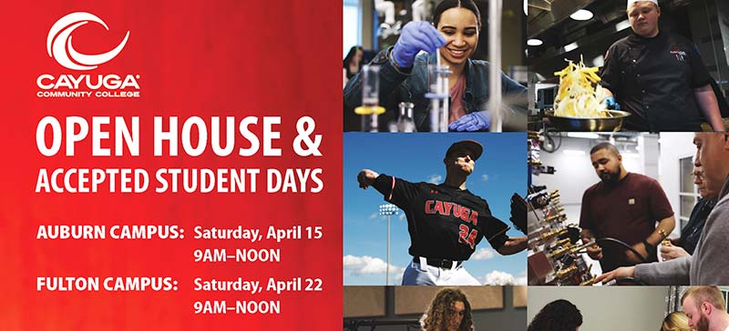 Join Cayuga Faculty and Staff for our Open House and Accepted Student Day