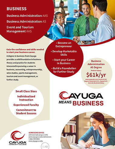 Cover image for the School of Business brochure