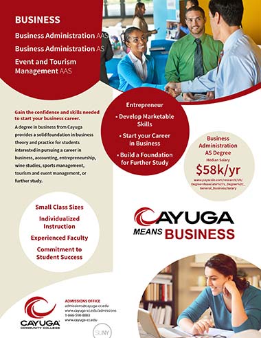 Cover image for the School of Business brochure