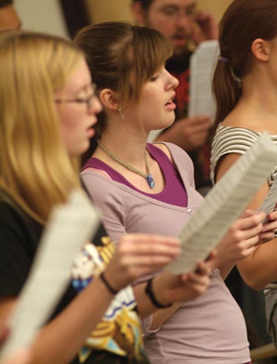 Students Singing in Chorus